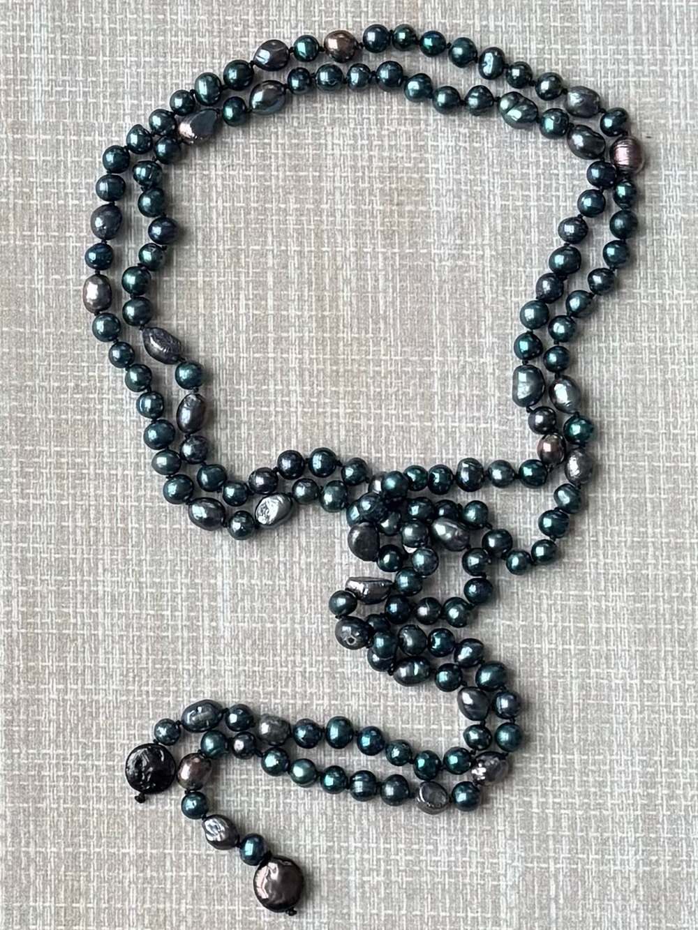 NWOT Polo Ralph Lauren Black Pearl Strand Necklace